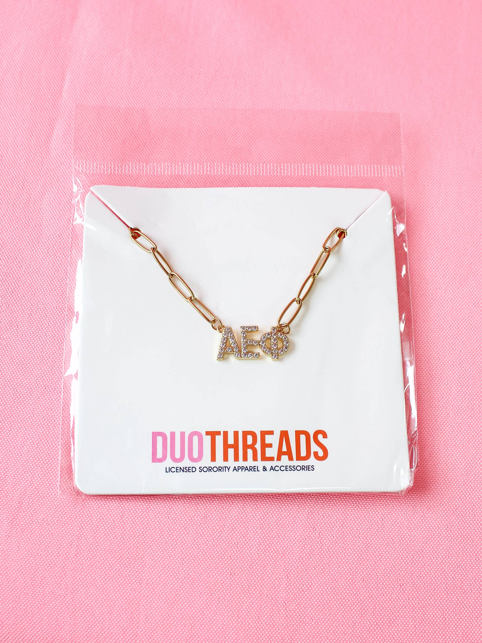 Duo Threads - Wholesale Pendant/Charm Necklace - Rhinestone Sorority Necklace2