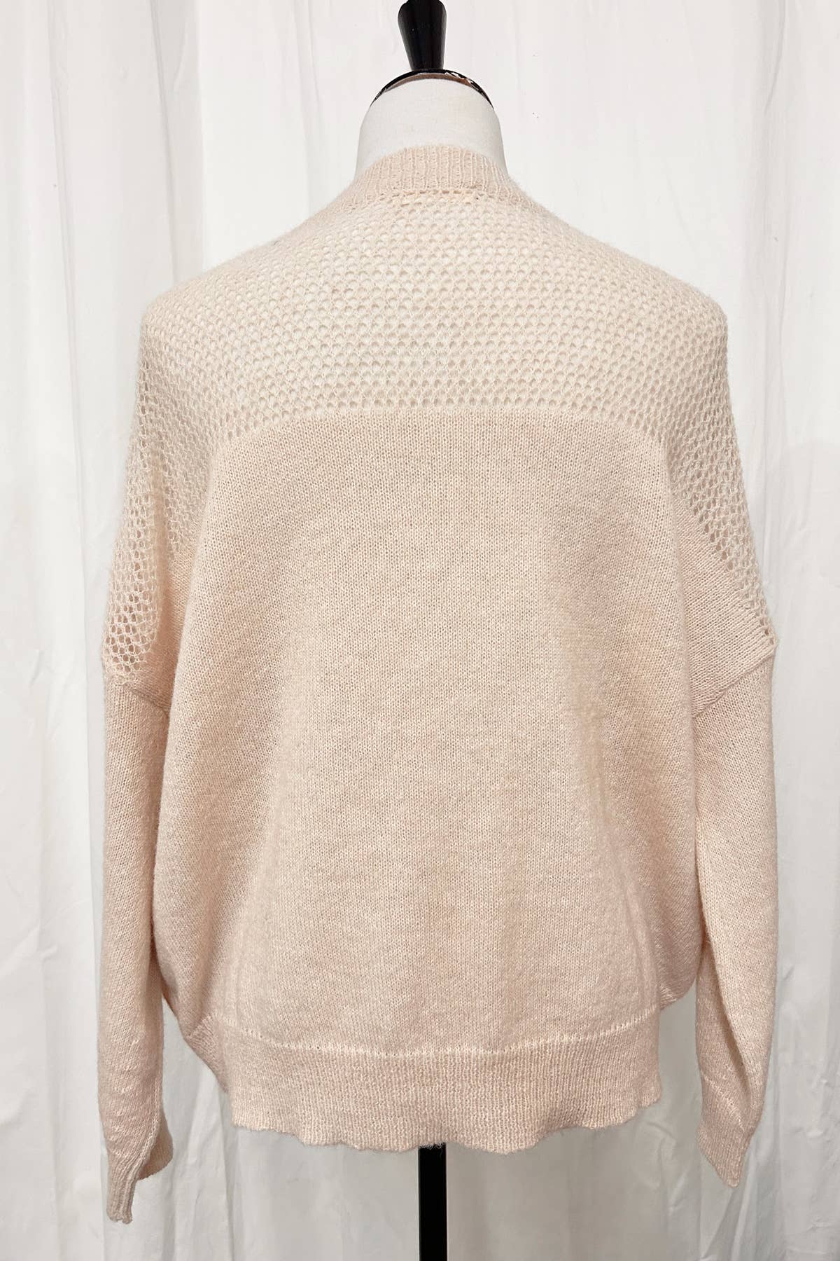 Lara Daisy - Wholesale Knit Top - Women's - Sheer Shoulder Cozy Knit Pullover Top7