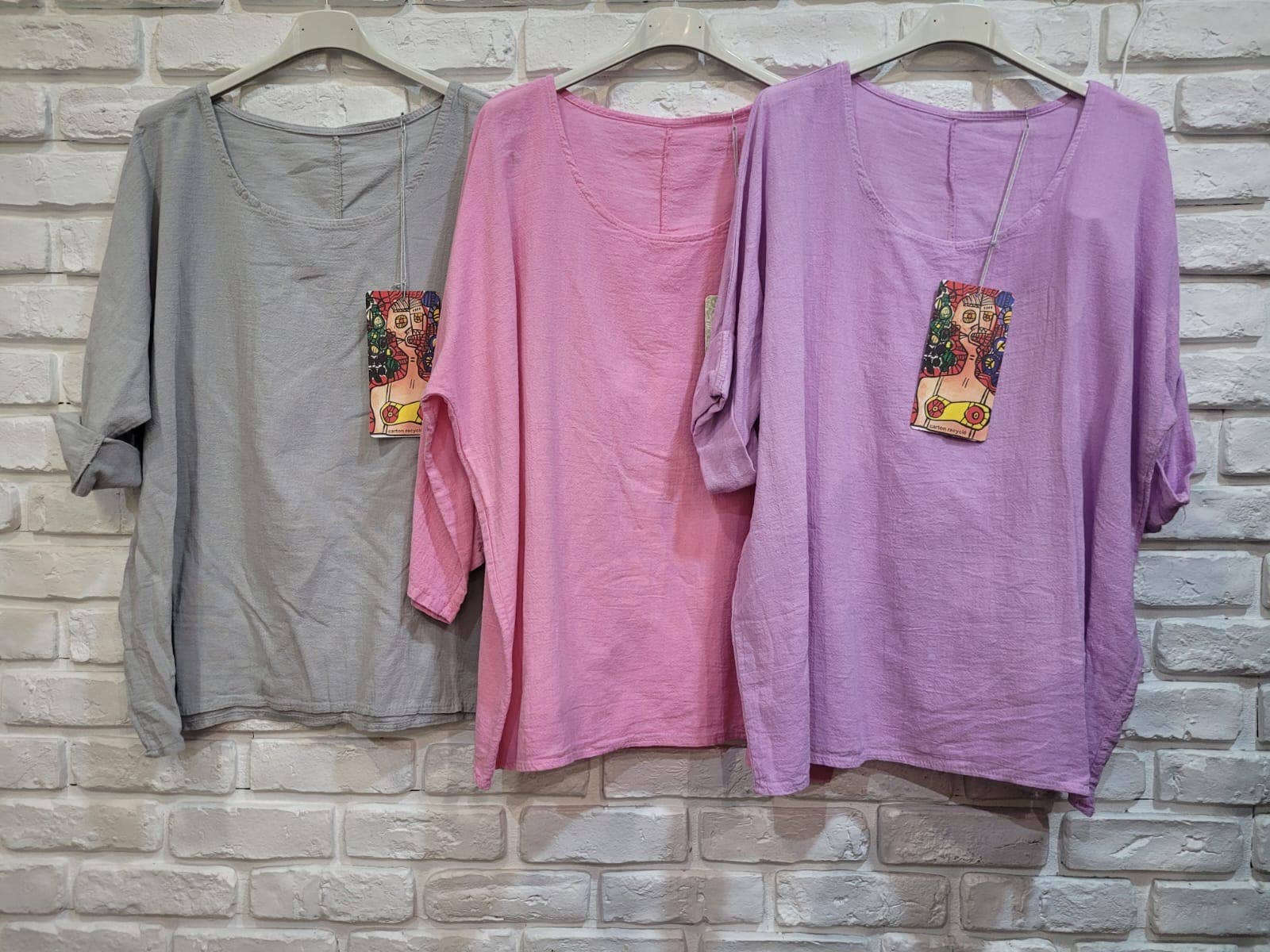 la maison des fibres naturelles – wholesale T-shirt – women's – t-shirts 1101 + SIZE60%cotton 40%linen8