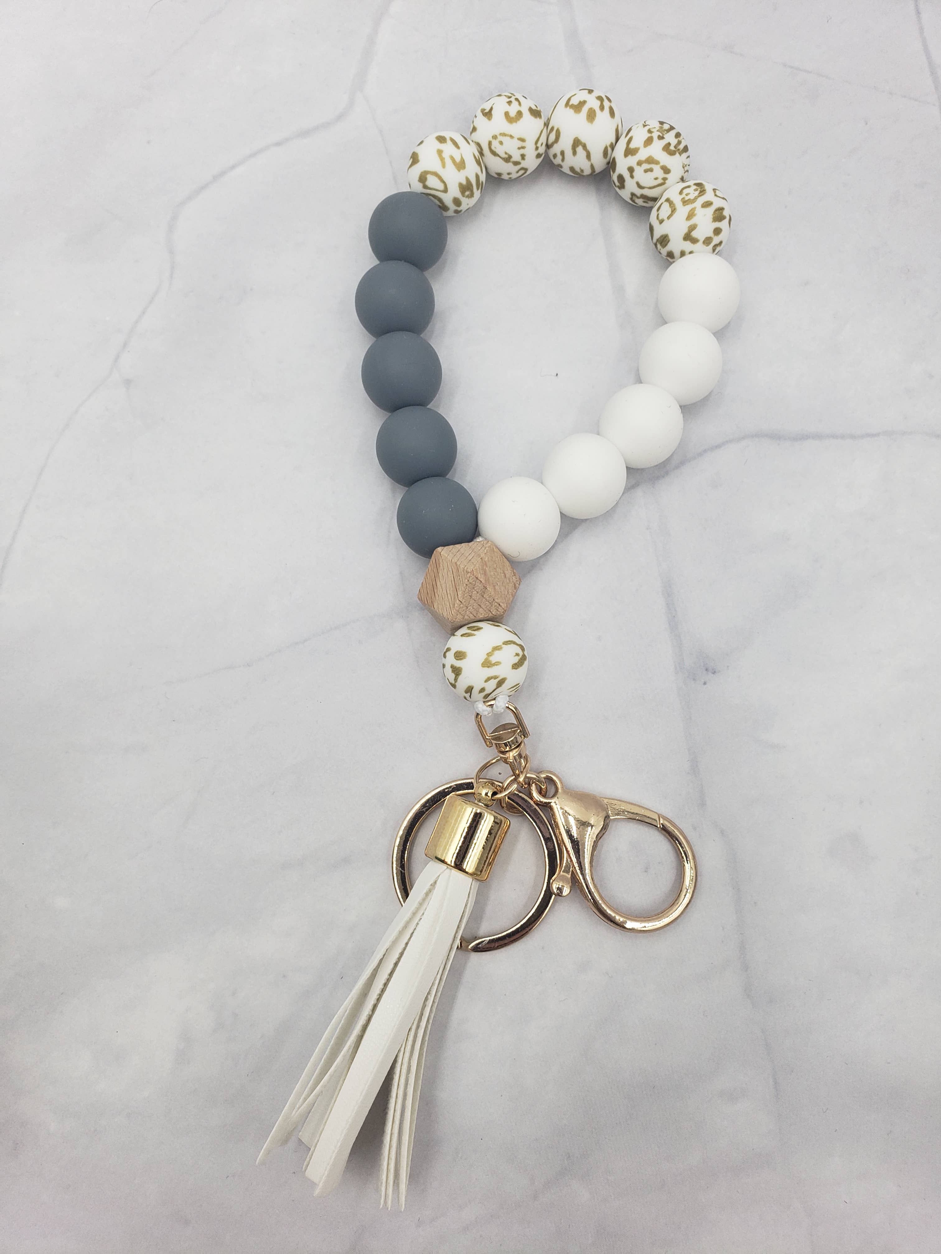 Designs by Kim - Wholesale Keychain Bracelet - Wristlet Bangle Keyring Silicone Beaded4