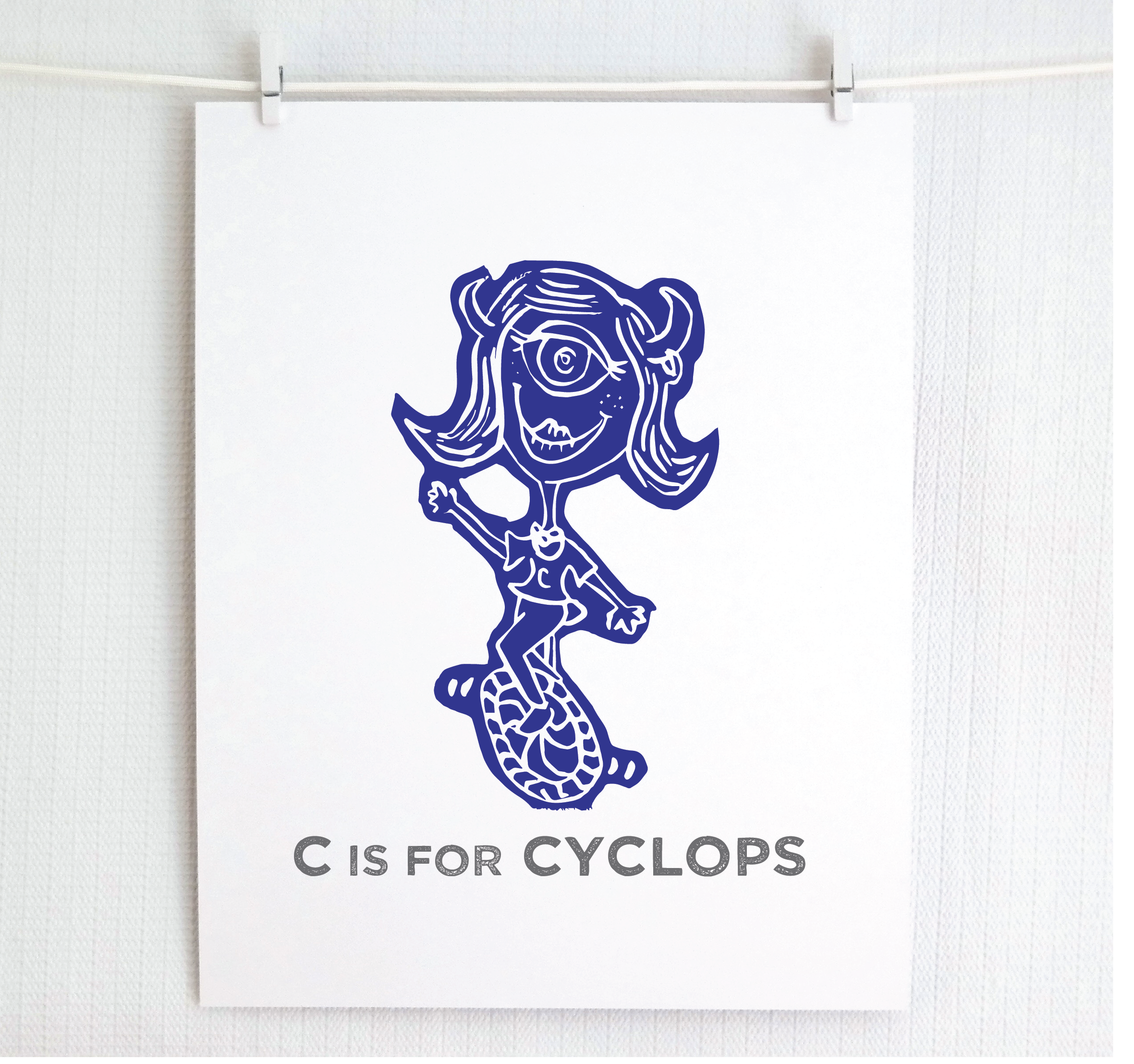 Jamie Palmer Keating - Wholesale Art Print - C is for Cyclops Illustrated Print9