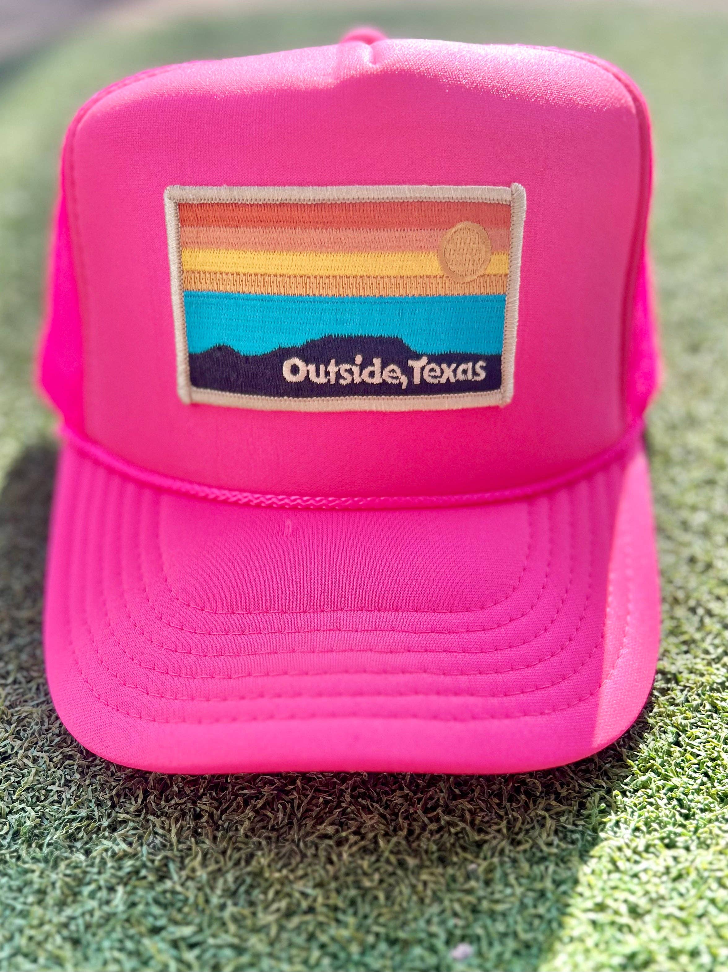 Outside, Texas - Wholesale Trucker Hat - Unisex - OTX Foam Trucker: Horizon Patch44