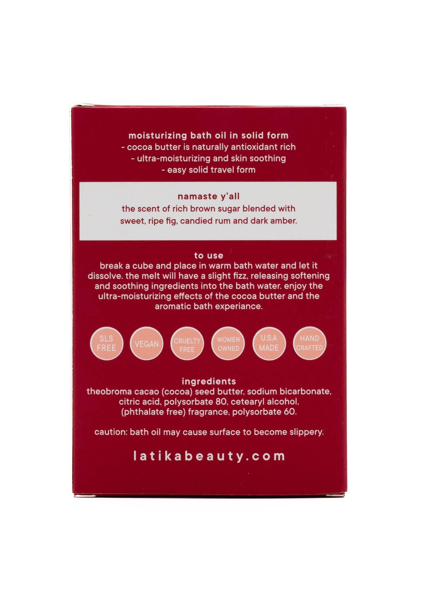 Latika Beauty - Wholesale Bath Soak/Milk - 🌻Namaste Y'all - Solid lotion, Massage bar, bath melt 💗red3