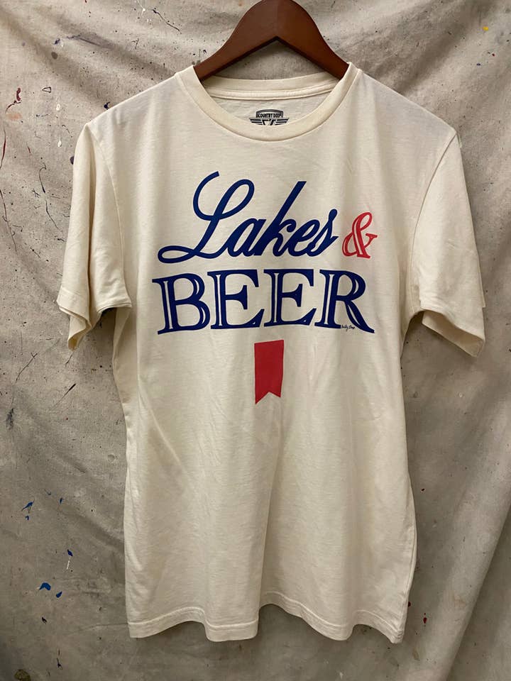 Country Deep Apparel - Wholesale Screen Printed T-Shirt - Unisex - Lakes & Beer Relaxed unisex Tee 4