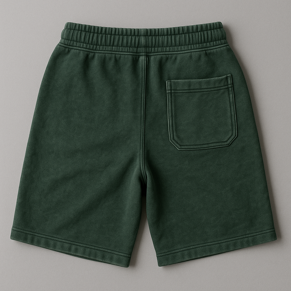 Factory Blanks - Wholesale Shorts – Unisex - PREMIUM STONE WASHED JOGGER SHORTS IN 450GSM COTTON FLEECE5