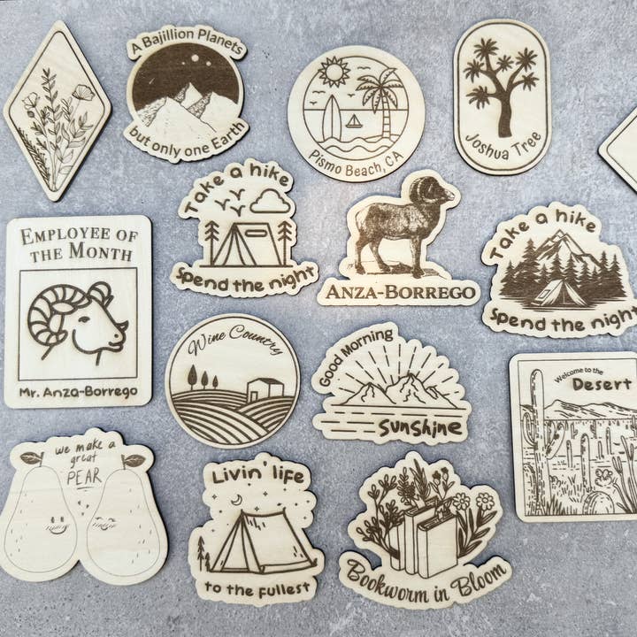 Gardenish Designs - Wholesale Magnet - Customized Wood Magnet, Keychain, Bookmark & More