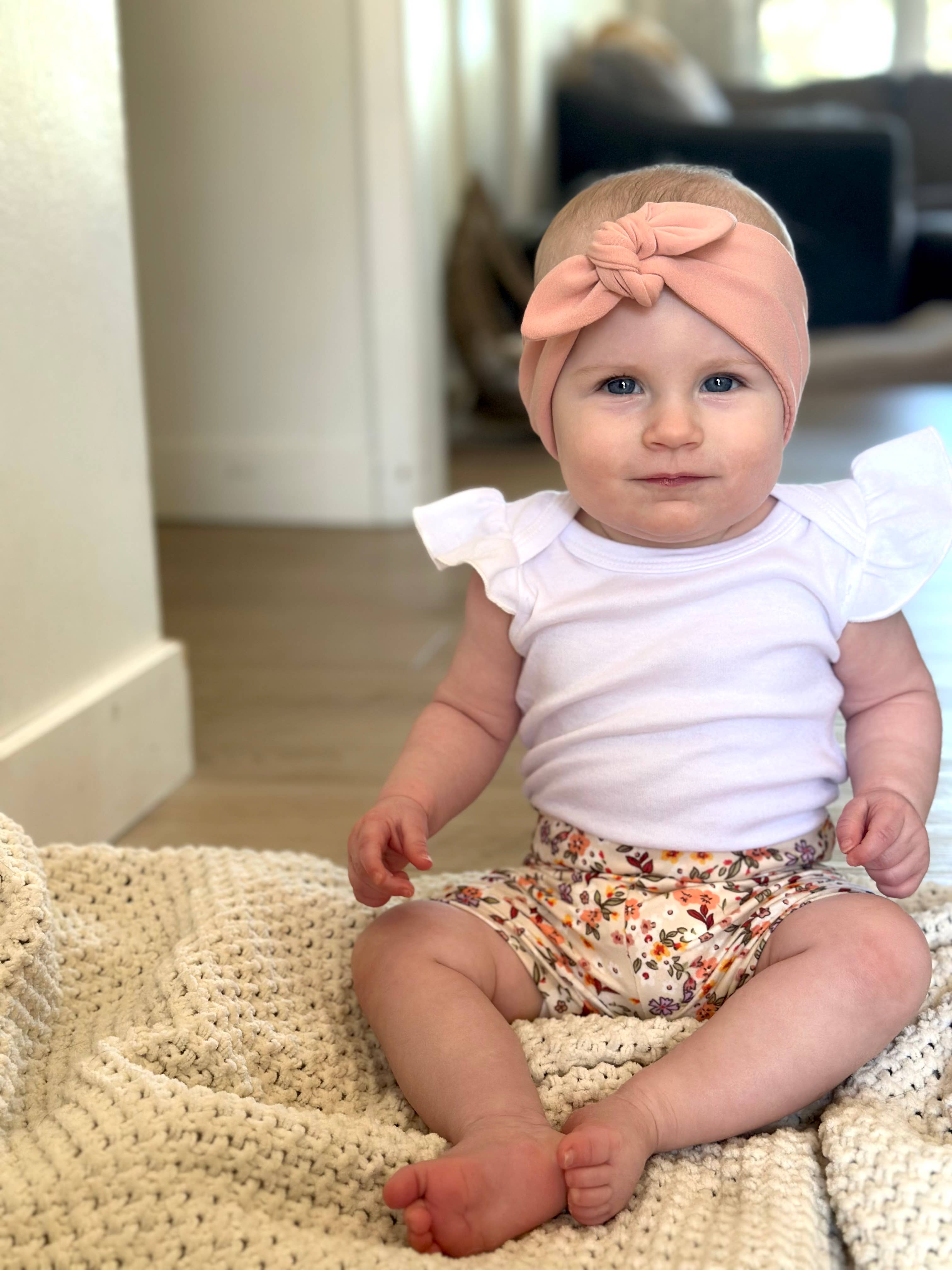 Jena Bug Baby - Wholesale Fashion Headband - Kids - Knot Bow Baby+Toddler Headband - Peach Tones2