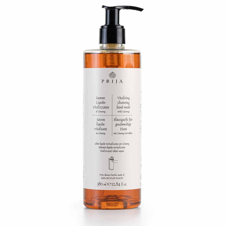 GFL Cosmetics - Wholesale Hand Soap/Wash - Prija Vitalizing Cleansing Hand Wash With Locked Pump (12.84 Fluid Ounce) - 18Pack