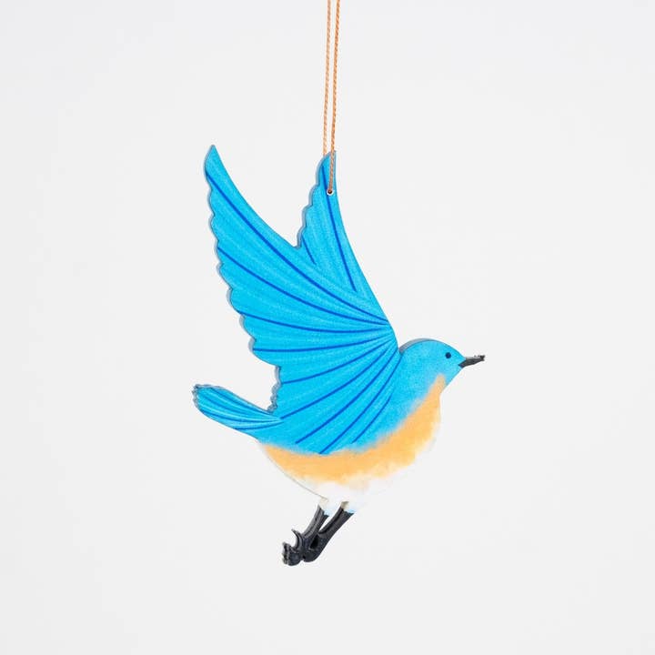 Tulia's Artisan Gallery - Wholesale Ornament - Eastern Bluebird Wood Ornament1