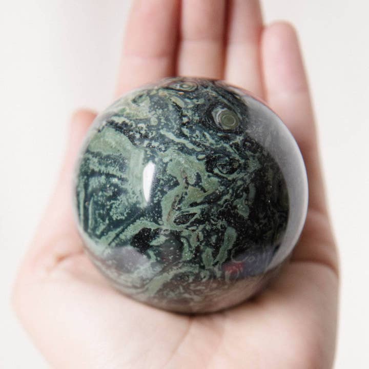Tiny Rituals - Wholesale Spiritual Stone/Crystal - Kambaba Jasper Sphere - AAA Premium Quality75