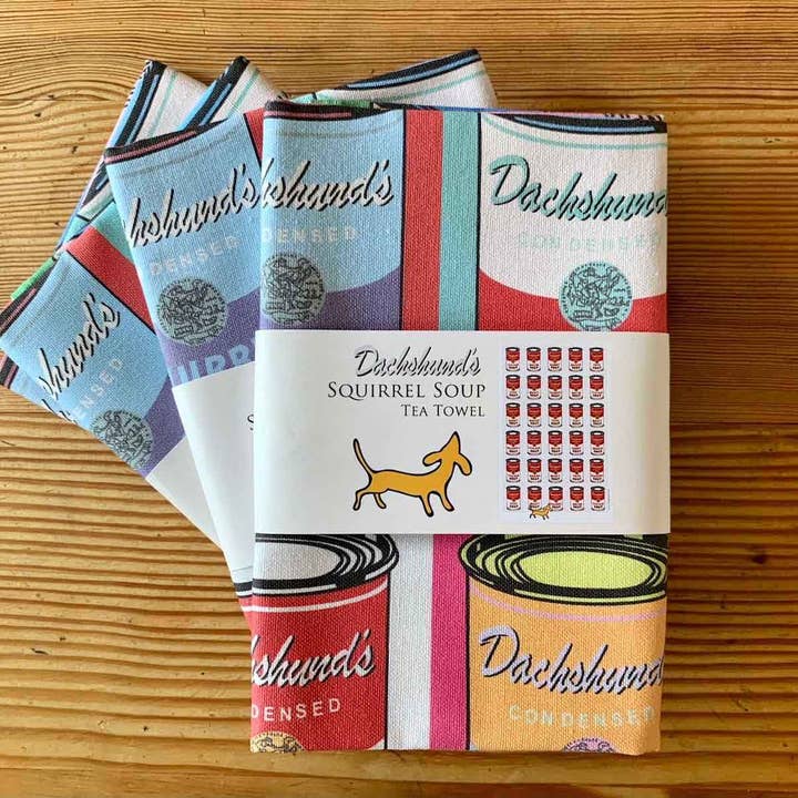 Squirrel Soup Tea Towel for wholesale by London Pooch