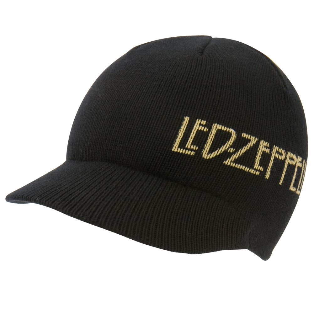 Official Store - Wholesale Beanie - Unisex - Led Zeppelin - Swan Flat Brim Beanie Knit Hat0