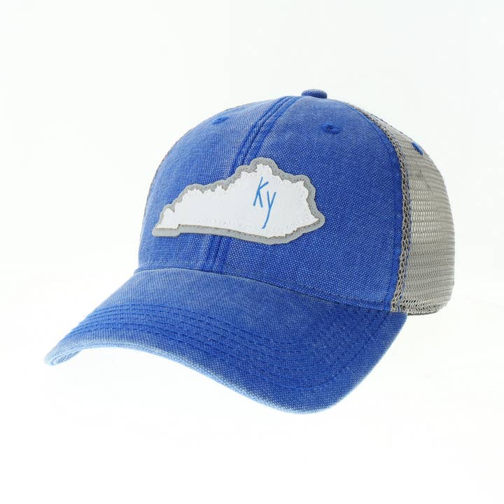 Kentucky Dashboard Trucker Hat in Royal Blue/Grey for wholesale by Aisling