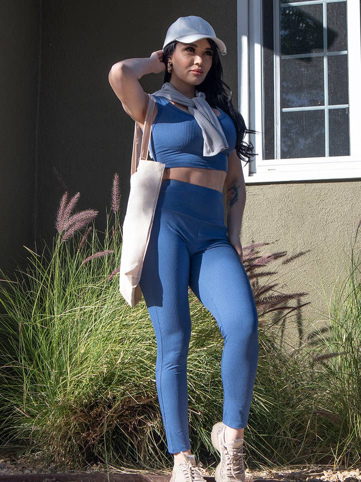 CAPELLA APPAREL - Wholesale Activewear Set - Women's - Ribbed Crop Top & Leggings Set