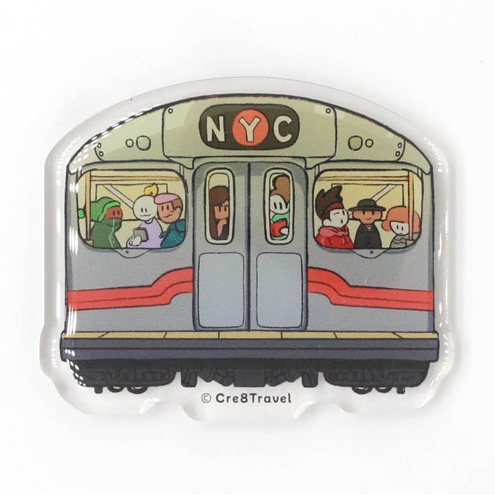 New York City Subway Acrylic Magnet for wholesale by Cre8Travel