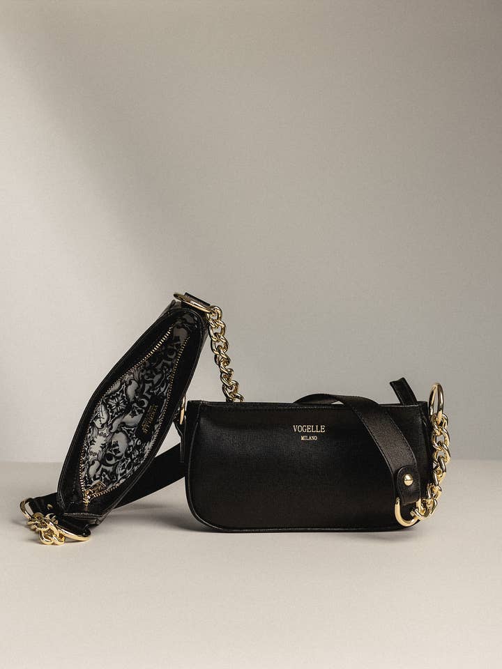 Chain Shoulder Bag - Black for wholesale by Vogelle