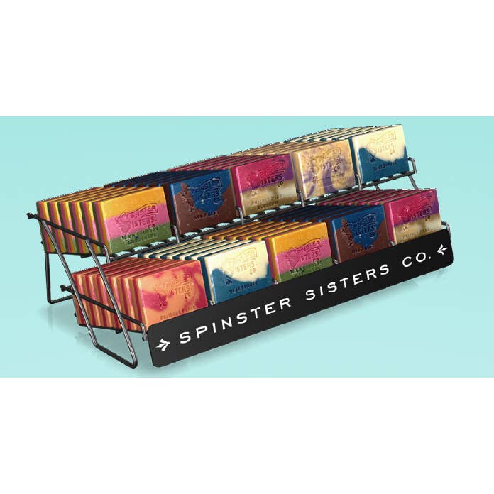 Spinster Sisters Co. / Old Salt Grooming Supply - Wholesale Retailer display – Beauty & wellness - Premium Wire Rack Display for Handmade Plant-Based Bar Soaps