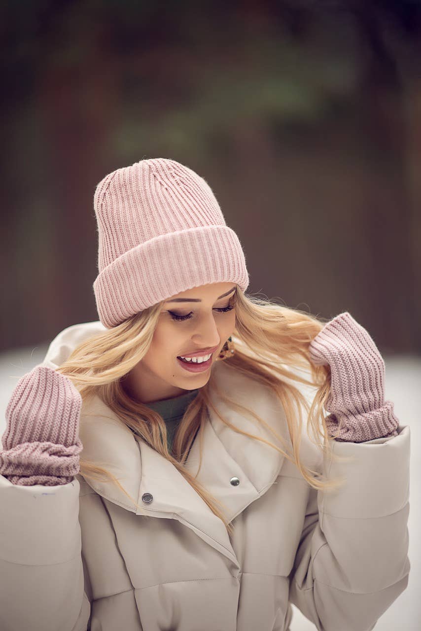 Ander - Vente Bonnet – femme - Bonnet épais Almiro 100% laine 4 couleurs ! Taille unique !6