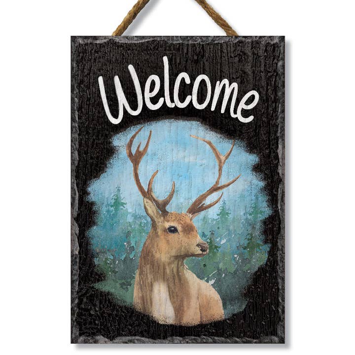 Deer Welcome - Slate Impressions for wholesale by ST Creations