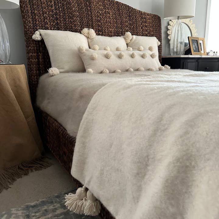 Wool Tassel Blanket for wholesale by Intertwined: Handmade for Good