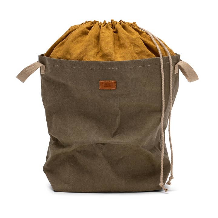 Positano Linned Tvättpåse, Oliv för wholesale av Lubech Living