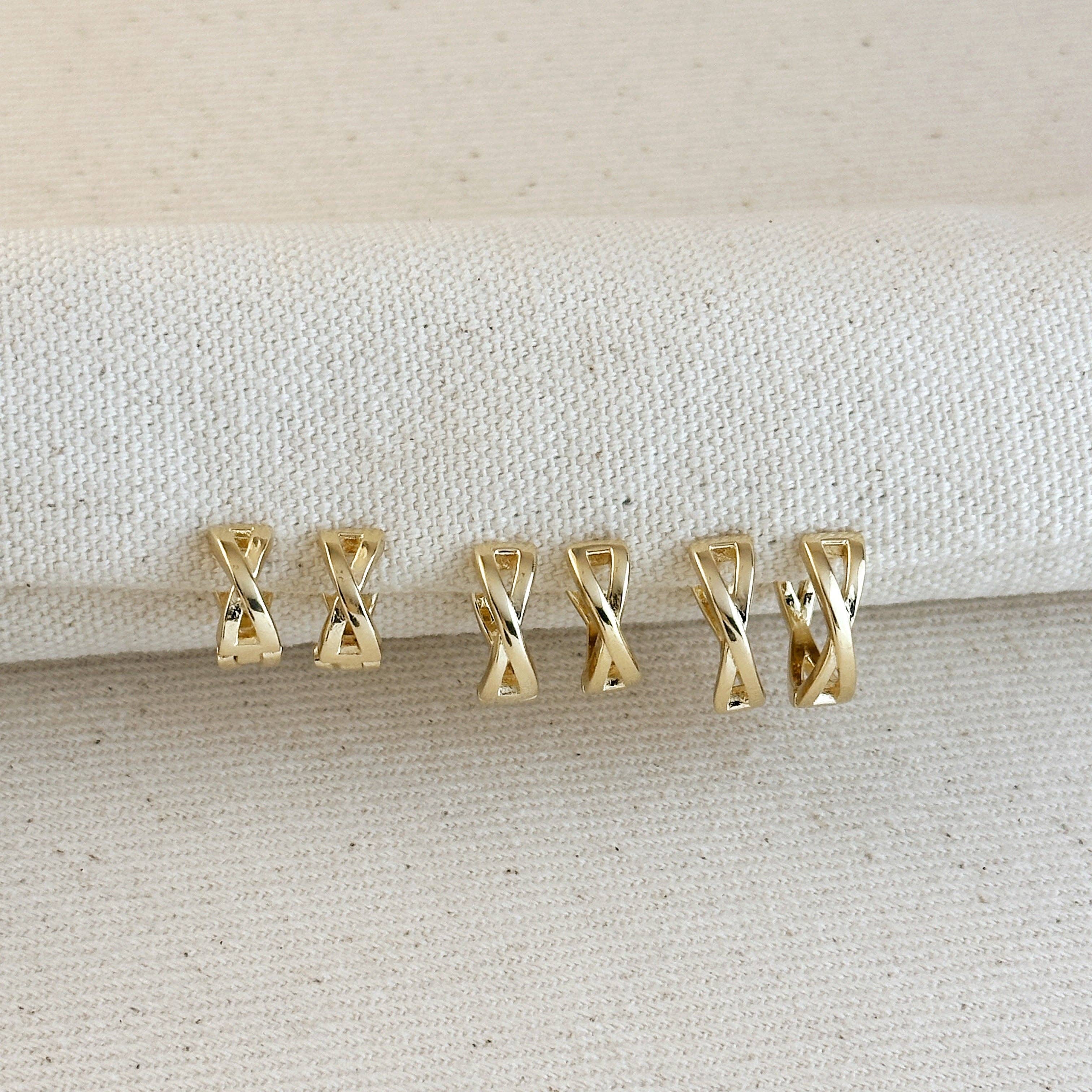 GoldFi – wholesale Hoop earrings – 18k Gold Filled X Clicker Hoop Earrings3