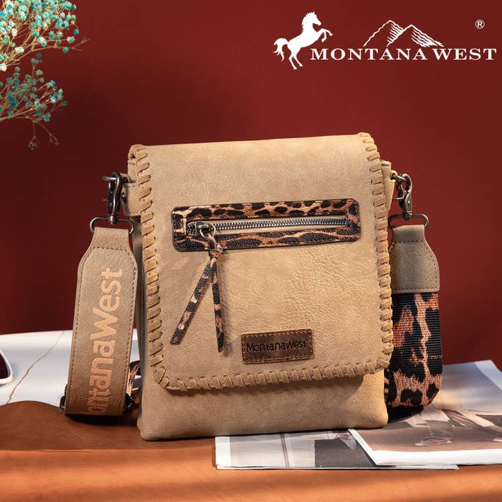 CandBBaby – Engroshandel Crossbodytaske - Dame – Montana West Crossbody-tasker til kvinder med to rum Western Crossbody-taske med printet guitarrem13
