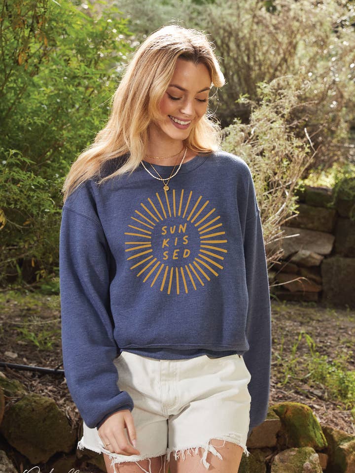 SUNKISSED Mid Graphic Sweatshirt for wholesale by OAT COLLECTIVE