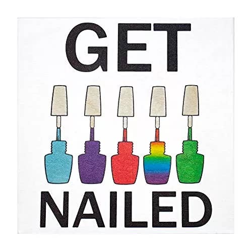 JennyGems - Wholesale Desk/Tabletop Sign - Funny Nail Salon White Decor, Manicurist Gifts