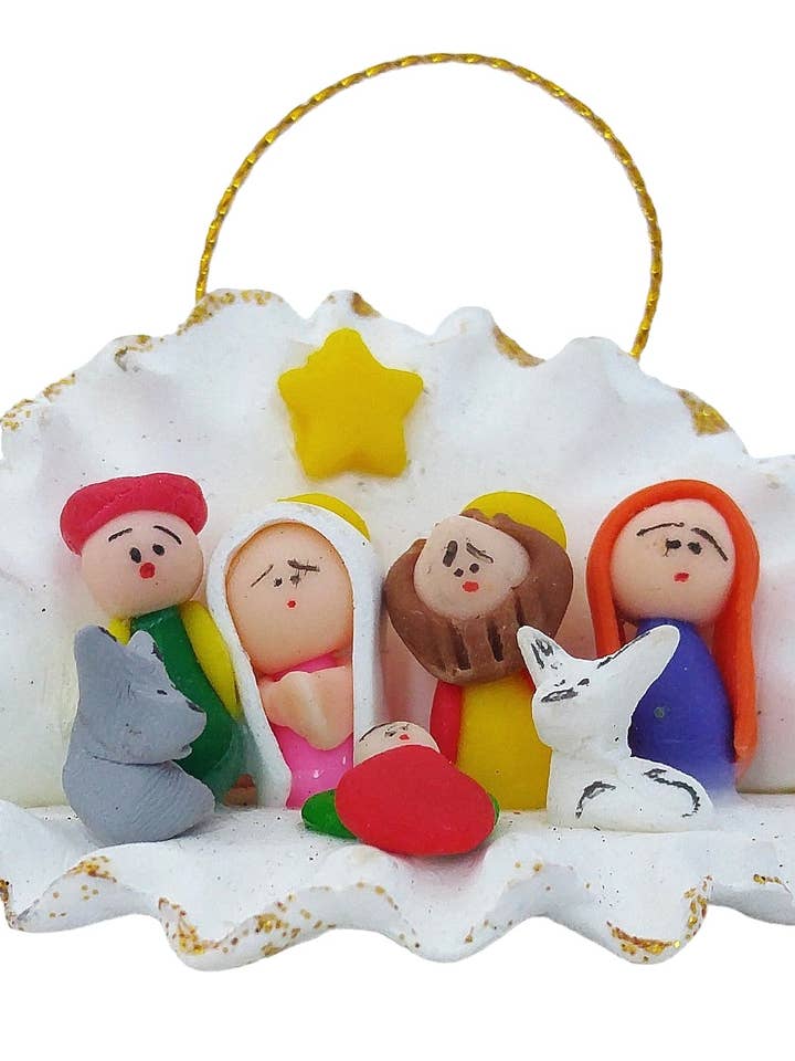 Marzapan Nativity Ornament - Handcrafted from Bread Dough for wholesale by Sedona Spirit