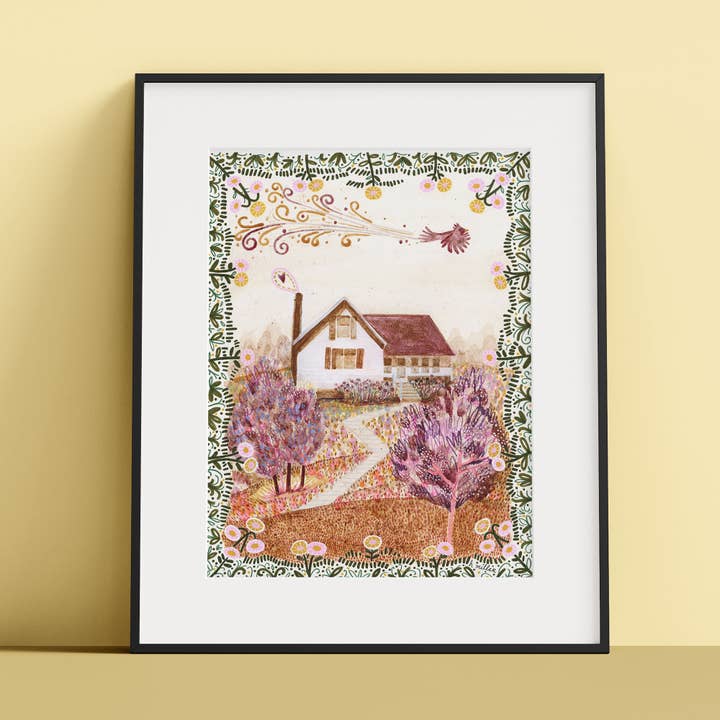 H Miller Ink Illustration Art wholesale products - Wholesale Art Print - Rustic Farmhouse | Art Print | Rural Wall Art & Home Decor4