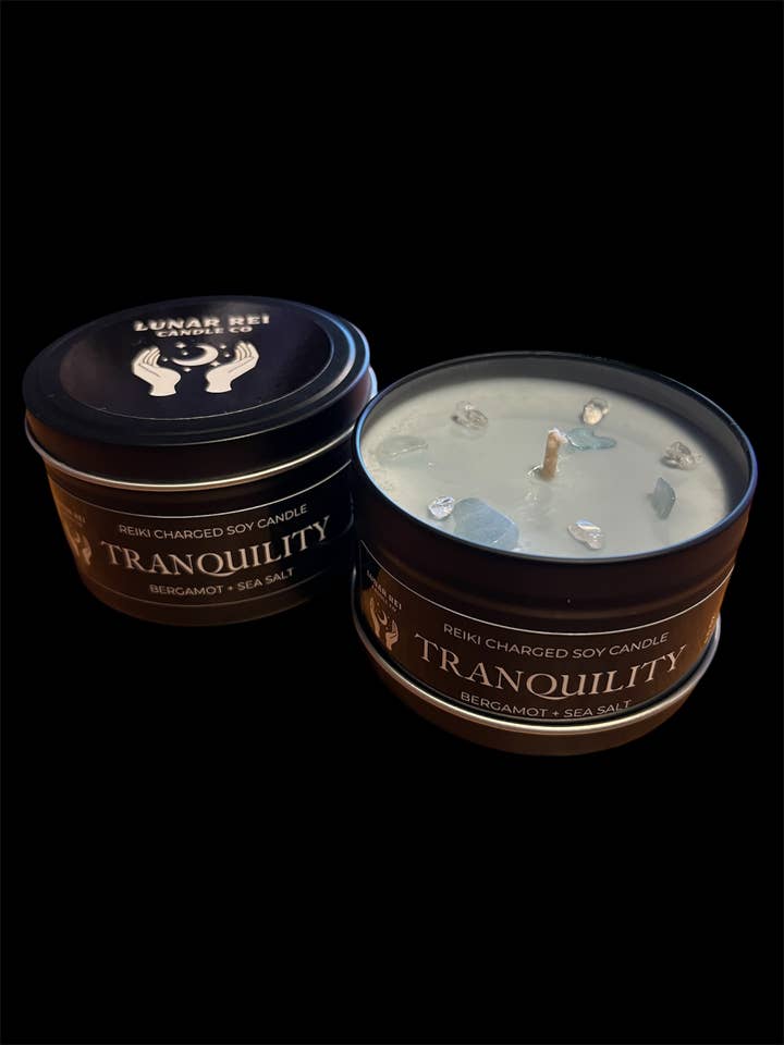 Tranquility Travel Tin for wholesale by Lunar Rei Candle
