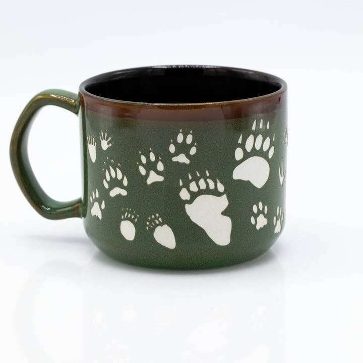 Cognitive Surplus EU - Wholesale Coffee Mug - Animal Tracks Hand Carved 15 oz Ceramic Mug