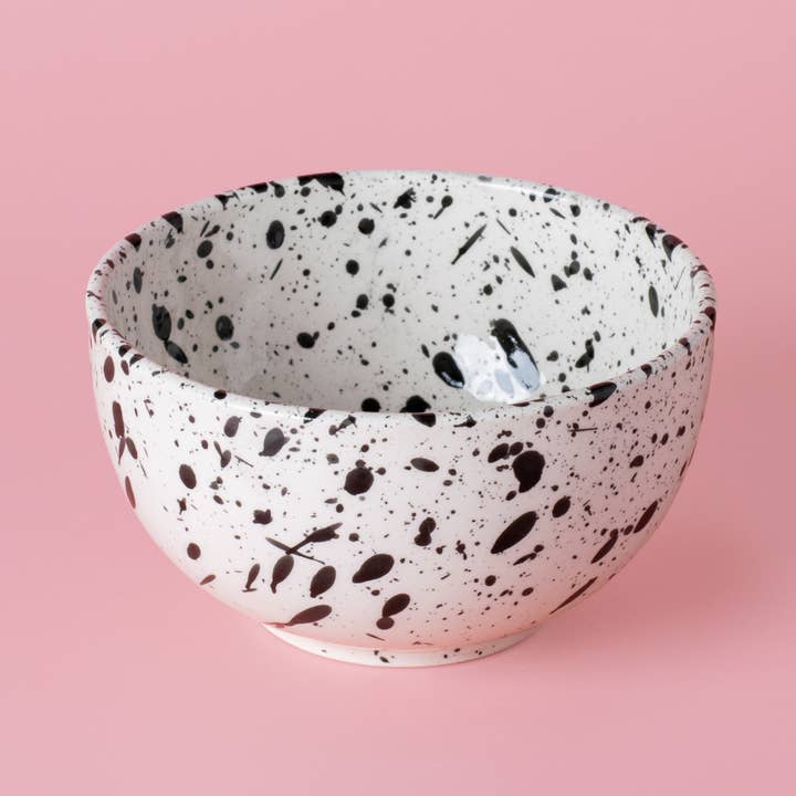 Alfar Tierra Cocida - Wholesale Bowl - Ceramic breakfast bowl Ø14 cm/Black and white GALAXIA