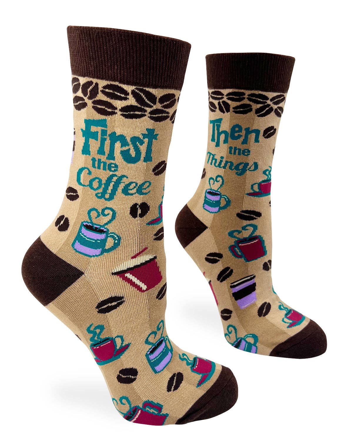 Calcetines de mujer First the Coffee Then the Things para venta al por mayor de Fabdaz
