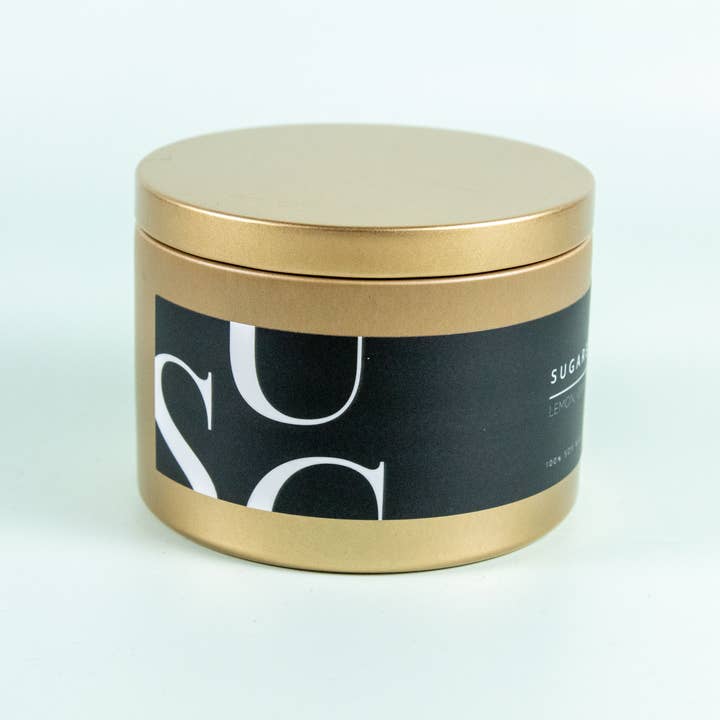 Unplug Soy Candles - Wholesale Travel Candles - Matte Gold Travel Tin Soy Candle