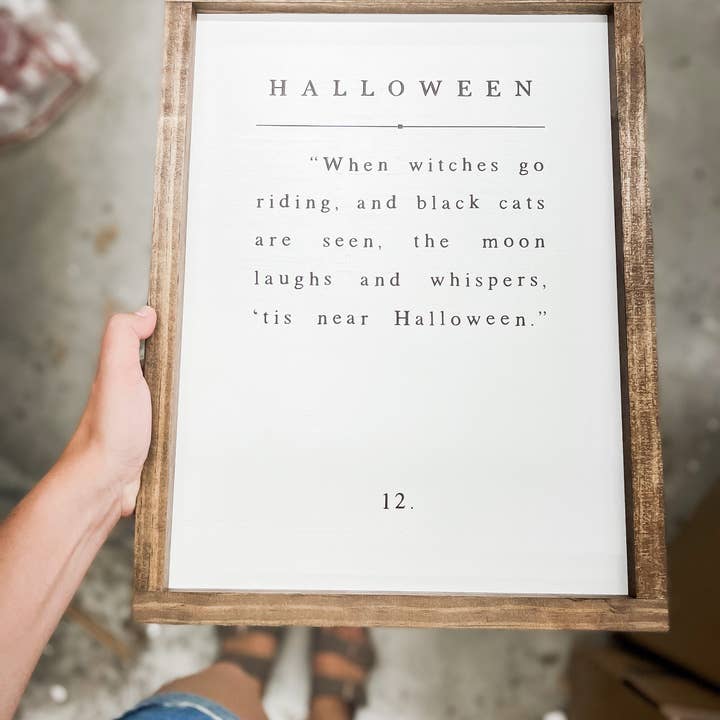 Lily and Sparrow - Wholesale Sign - When Witches Go Riding | Halloween Wood Sign