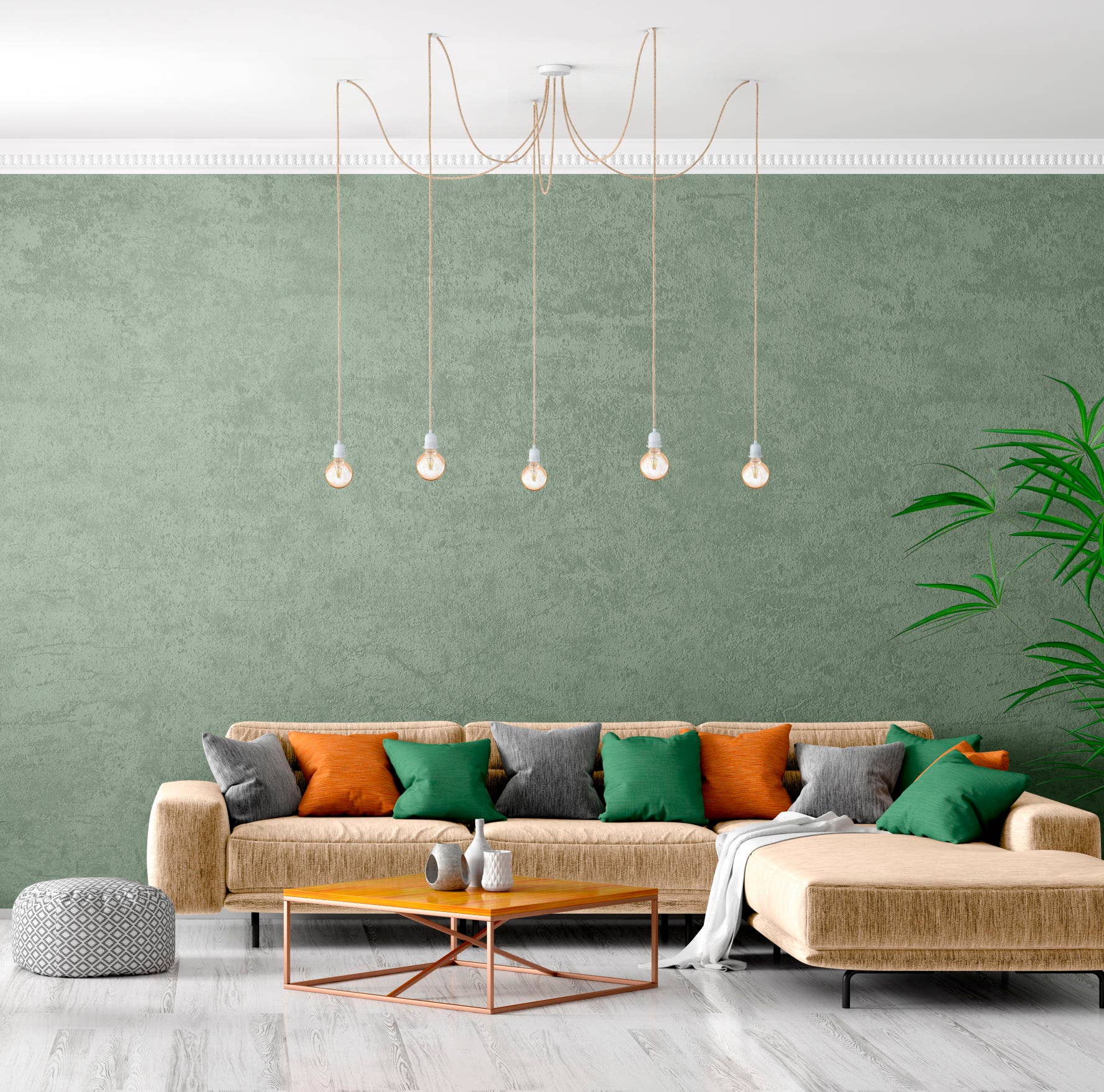 Hoopzi - Wholesale Chandelier/Hanging Light - Hang 5 Ceiling Pendant Light 3.5 m with 5 Lights String White2