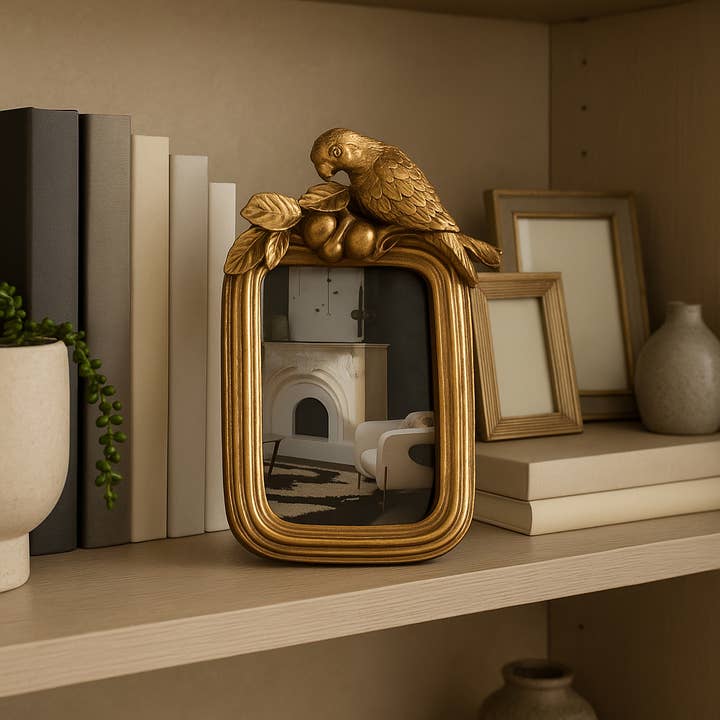 Sagebrook Home - Wholesale Picture Frame - Decorative Picture Frame - Gold Polyresin Bird, 4x6 in.2