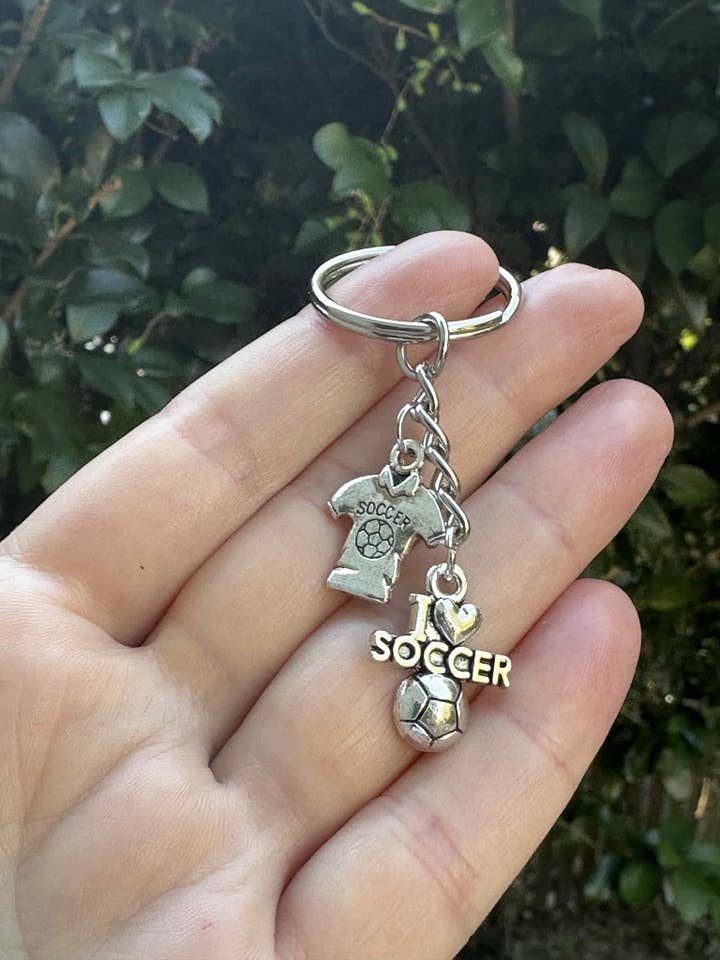 I Love Soccer Keychain – Sports Fan Gift for wholesale by Arcfo Jewelry