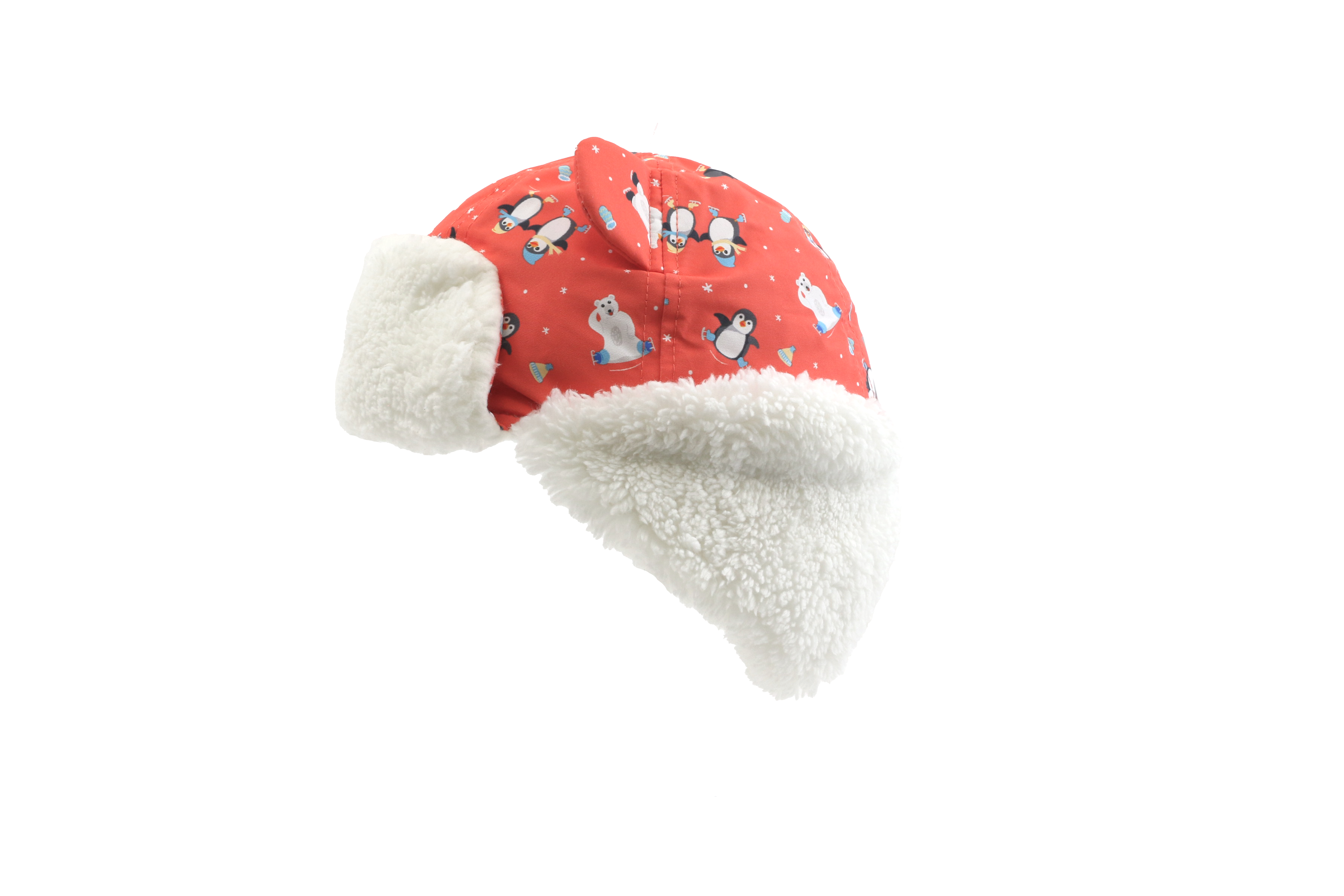 FlapJackKids - Wholesale Trapper/Bomber Hat - Kids - Water Repellent Trapper Hat - Skating Penguin5