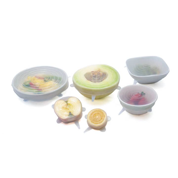 Crystal Clear Stretch & Seal Silicone Lids - 6 Pack for wholesale on Faire