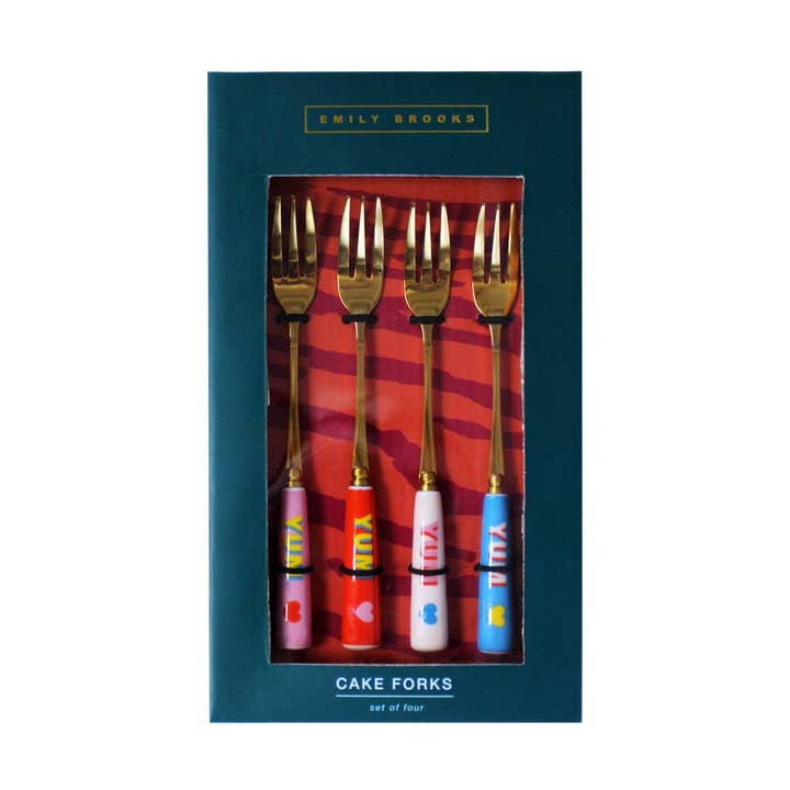 Emily Brooks Cake Forks Yum for wholesale by My Gifts Trade
