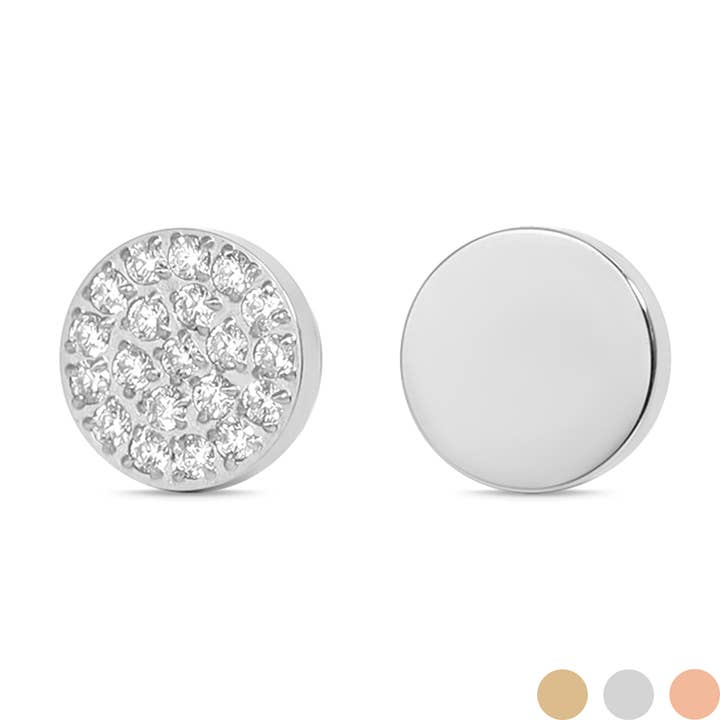 Stainless Steel Engravable 2 Piece Round Smart Watch Charm Set for wholesale by WJW