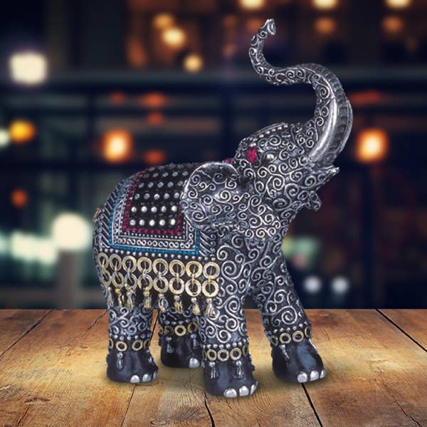 FC Design - Wholesale Decorative Figurine - 6.5"H Thai Elephant with Trunk Up Figurine Home Decor Gifts