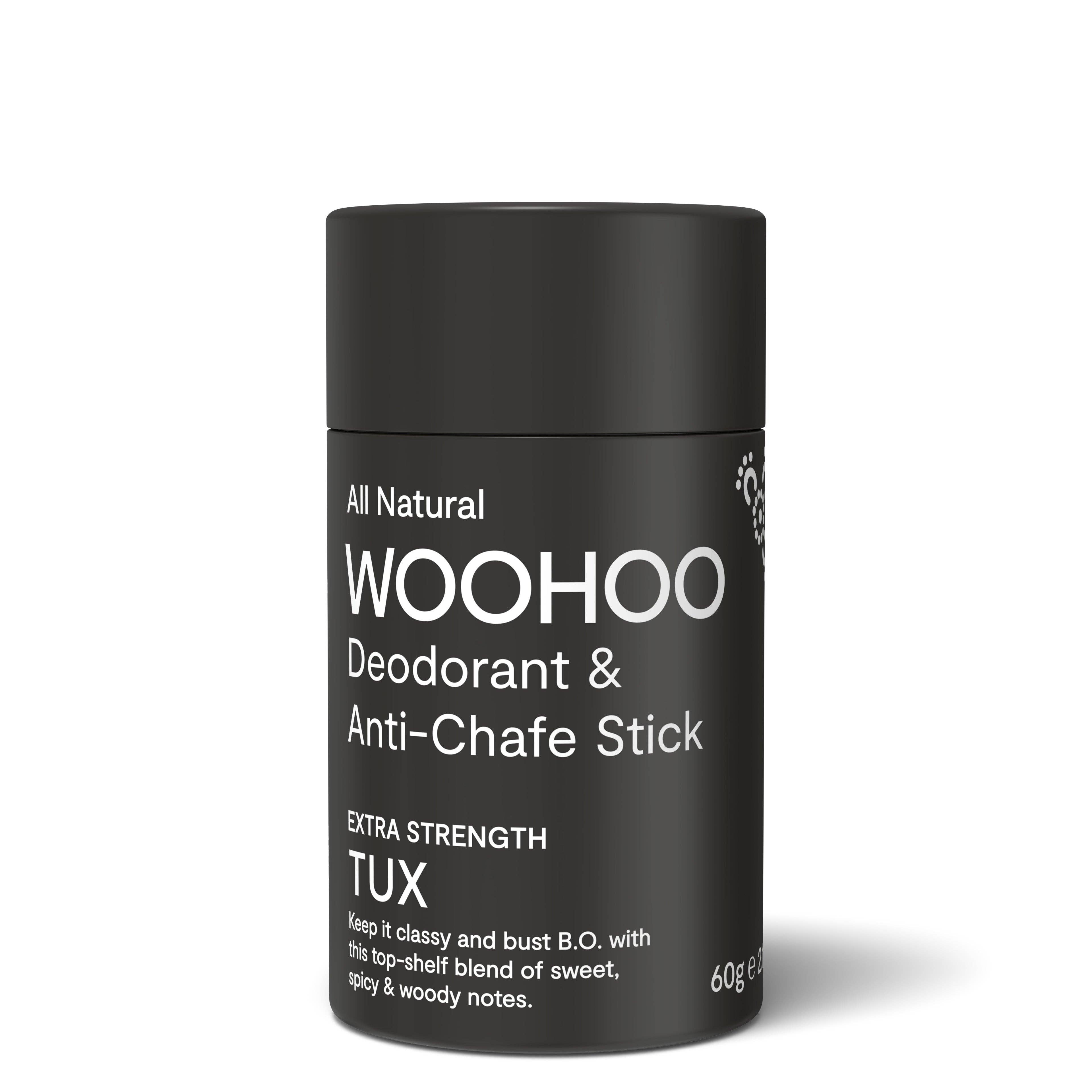 Woohoo Body - Wholesale Deodorant - Unisex - Woohoo Natural Deodorant & Anti-Chafe Stick (Tux) 60g - NEW FORMULA7