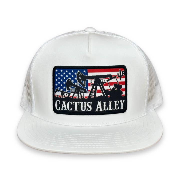 "Odessa" - 6006 Vit/ Vit Mesh, Snapback-keps (2025) för wholesale av Cactus Alley Hat Co.