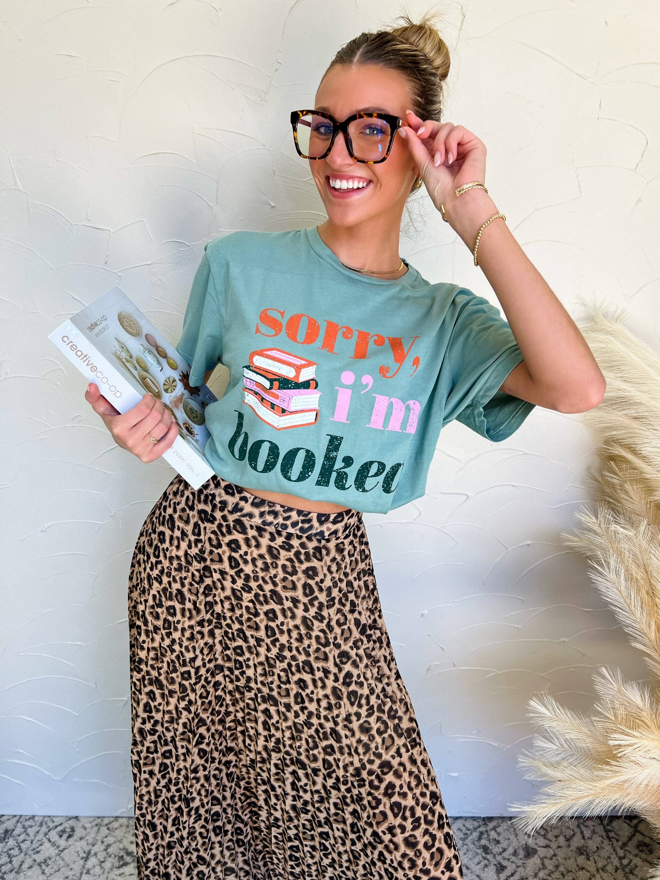 Pierce + Pine - Wholesale Screen Printed T-Shirt - Women's - Sorry I'm Booked1