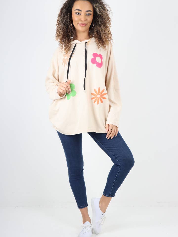 Miss Bold – wholesale Tunika - Dam – Italiensk Ditsy tunika med huva med blommönster