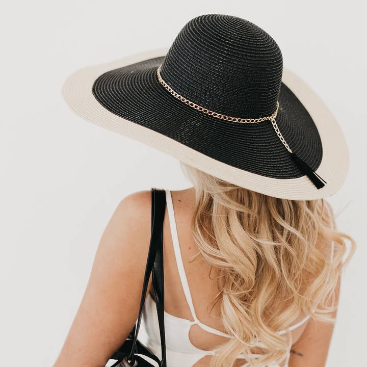 Pretty Simple - Wholesale Straw Hat - Women's - Miami Summer Wide Floppy Sun Hat